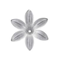 Acrylic Bead Cap, Flower, durable & DIY, white, 34mm 