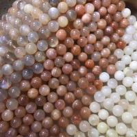 Natural Moonstone Beads, Round, polished, DIY 