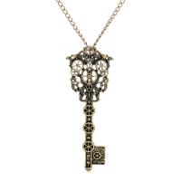 Zinc Alloy Necklace, Key, plated, for man .59 Inch 