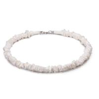 Цинкового сплава ожерелье, Ракушка, с цинковый сплав, Другое покрытие, разный размер для выбора & Женский, белый, продается Strand