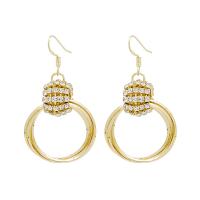 Zinc Alloy Rhinestone Drop Earring, fashion jewelry & for woman & with rhinestone 