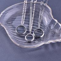 Stainless Steel Jewelry Necklace, plated, silver color, 20mmuff0c25mmuff0c30mm 
