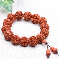 Bodhi Buddhist Beads Bracelet, reddish-brown, 18mm 