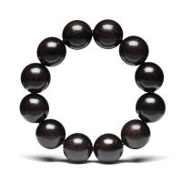 Black Sandalwood Buddhist Beads Bracelet, black, 20mm 