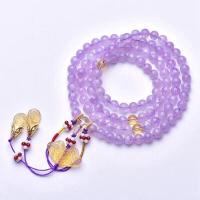 Quartz Bracelets, Amethyst, purple, 8mm 