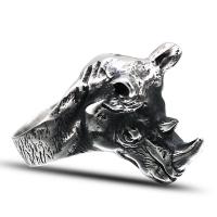 Anillo de dedo de acero Titanium de, Partículas de acero, Rinoceronte, diverso tamaño para la opción & para hombre, 27mm, Vendido por UD