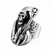 Titanium Steel Finger Ring, Skull, anoint & for man 