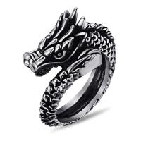 Titanium Steel Finger Ring, Dragon, anoint & for man 