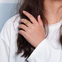 Горный хрусталь сплава цинка палец кольцо, цинковый сплав, ювелирные изделия моды & Женский & со стразами, 19mm, продается PC