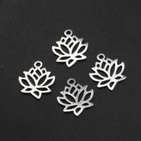 Stainless Steel Charm Connector, Flower, plated 