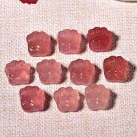 Natural Quartz Pendants, Strawberry Quartz, pink, 14mm 