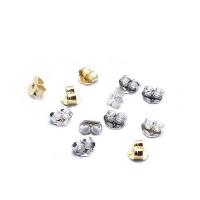 Sterling Silver Ear Nut Component, 925 Sterling Silver, Round, plated, DIY 