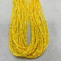Perles de coquillage jaune naturel, coquille, Rond, poli, DIY, Vendu par brin