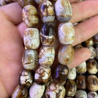 Agate Beads, Drum, mixed colors 