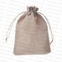 Linen Jewelry Pouches Bags, beige 
