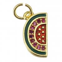 Cubic Zirconia Micro Pave Brass Pendant, fashion jewelry & micro pave cubic zirconia & for woman Approx 3.5mm 
