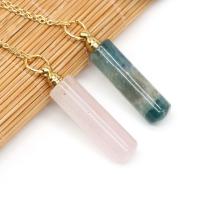 Natural Stone Perfume Bottle Necklace, Column, polished Approx 60 cm 