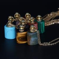 Piedra natural Collar de botella de perfume, pulido, 22x18mm, longitud:aproximado 60 cm, Vendido por Sarta