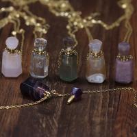 Natural Stone Perfume Bottle Necklace, polished Approx 60 cm 