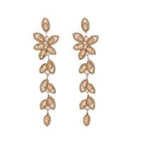 Zinc Alloy Rhinestone Drop Earring, fashion jewelry & for woman & with rhinestone 