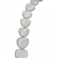 Natural Freshwater Shell Beads, Heart, DIY white 