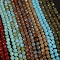 Perles de cristal rondes , Cristal craquelé, poli, plus de couleurs à choisir Environ 38 cm, Vendu par brin