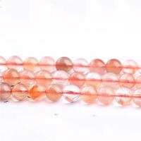 Natürliche Ruby Quarz Perlen, Rubinquarz, rund, poliert, DIY, Länge:ca. 38 cm, verkauft von Strang