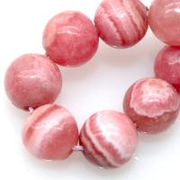 Rhodonit Perlen, rund, poliert, Länge:ca. 38 cm, verkauft von Strang