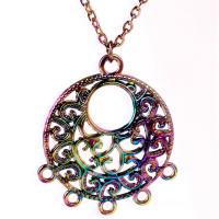 Zinc Alloy Necklace, colorful plated, DIY .716 Inch 