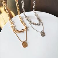 Fashion Multi Layer Necklace, Zinc Alloy, plated, Double Layer & fashion jewelry & for woman 13mm .9 Inch 