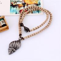 PU Leather Cord Necklace, Zinc Alloy, with PU Leather, Adjustable & fashion jewelry & handmade & Unisex, 56-57cm 