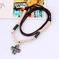 PU Leather Cord Necklace, Zinc Alloy, with PU Leather, Adjustable & fashion jewelry & handmade & Unisex, brown, 90-91cmuff0c0.3cm 