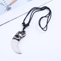 PU Leather Cord Necklace, Resin, with Wax Cord, Adjustable & fashion jewelry & handmade & Unisex, 80-83cmuff0c7cm 