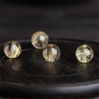 Rutilated Quartz Beads, Round, polished, golden 