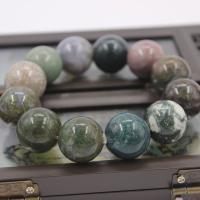 Bracelets de perles à la main, agate indienne, Rond, poli Environ 18 cm, Vendu par brin