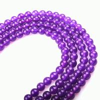 Natürliche Amethyst Perlen, poliert, violett, 10mm, Länge:ca. 15 ZollInch, verkauft von Strang