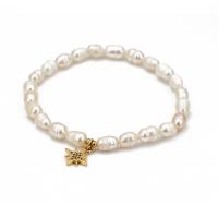 Zinc Alloy Pearl Bracelets white, 170mm 