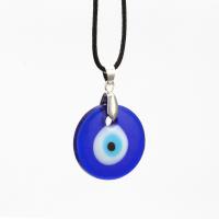 Evil Eye Jewelry Necklace, Lampwork, blue, 515mmuff0c 