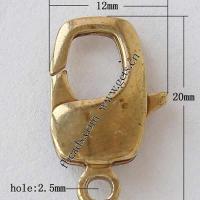 Brass Lobster Claw Clasp, plated Approx 2.5mm 
