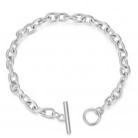 Titanium Steel Bracelet & Bangle, silver color plated & for woman, silver color 