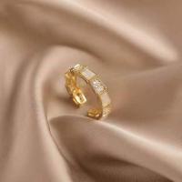 aleación de zinc Anillo de dedo Cuff, chapado, Joyería & para mujer & con diamantes de imitación, más colores para la opción, 22mm, Vendido por UD