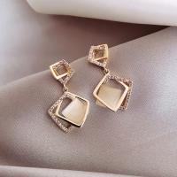 Zinc Alloy Rhinestone Drop Earring, plated, fashion jewelry & for woman & with rhinestone 