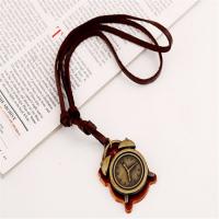 PU Leather Cord Necklace, Zinc Alloy, with PU Leather, Adjustable & handmade & Unisex, brown, 68-75cmuff0c0.4cm 
