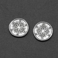 Stainless Steel Jewelry Cabochon, Round, silver color plated, DIY 