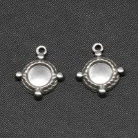 Stainless Steel Pendant Setting, silver color plated 