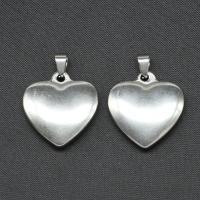Colgantes del corazón de acero inoxidable, chapado en color de plata, 21x20x4mm, Vendido por UD
