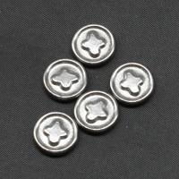 Bijoux Cabochon en acier inoxydable , Rond, Placage de couleur argentée Vendu par PC
