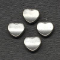 Stainless Steel Jewelry Cabochon, Heart, silver color plated 
