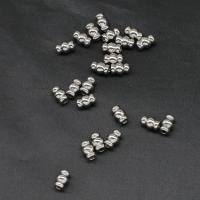 Edelstahl Perlen, silberfarben plattiert, 8x6x6mm, Bohrung:ca. 3mm, verkauft von PC