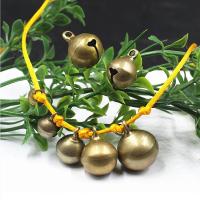 Brass Jingle Bell for Christmas Decoration, painted, antique gold color 